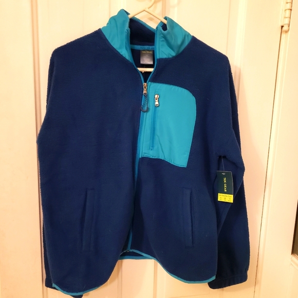 Women's Tek Gear Blue Fleece with Collar - Picture 1 of 11